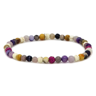Karma Armband (Sieraad) Spiral Gwen XXS Fuchsia Crystal