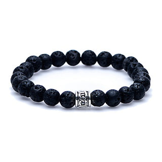 Karma heren armband The Rock Silver Cilinder 86247 (LENGTE 18-20CM)
