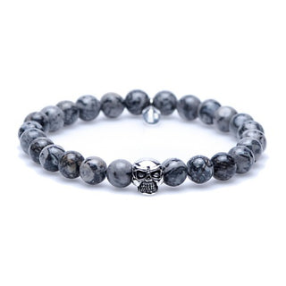 Karma heren armband Crazy Silver Skull 86278 (LENGTE 18-20CM)