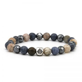 Karma heren armband 86940 Iron Sky Silver Hexagon (LENGTE 18-20CM)