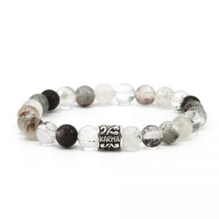 Karma heren armband 86950 Clear Vision Silver Logo Tube (LENGTE 18-20CM)