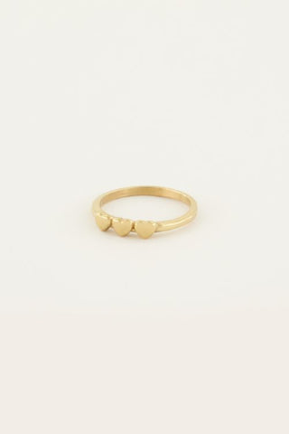 Koop gold My Jewelery Ring 3 hearts