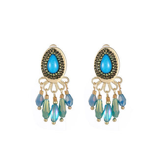 Kopen blauw Go Dutch Label Earcuff druppel met kralen