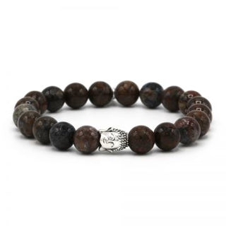 Karma armband Dirt Road Silver Buddha (LENGTE 18-20cm)