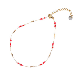 Go Dutch Label Ankle jewelry Link pearls and 3 balls A2234