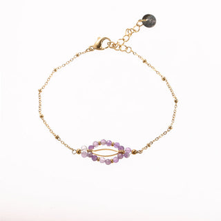 Kaufen lila Go Dutch Label Armband oval gold