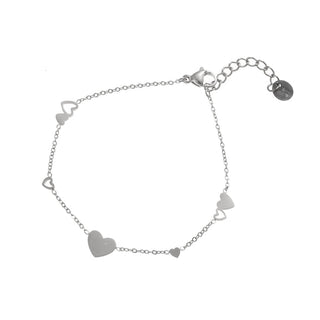 Go Dutch Label Armband groot hartje klein hartje open dicht