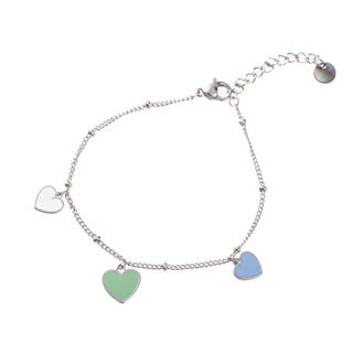 Go Dutch Label Armband (Sieraad) 3 charm hartjes