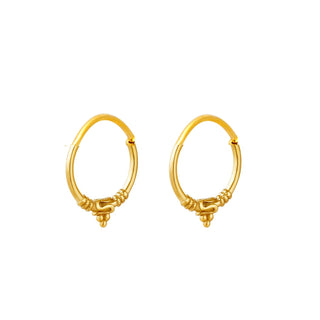 Bijoutheek Bali hoop Earrings (10-14mm)