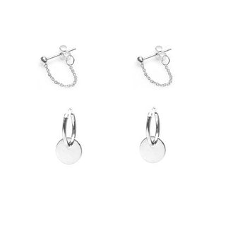 Karma Symbols 925 sterling silver Bundle set Round Chain Silver