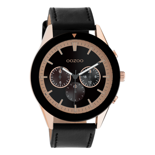 Oozoo Herrenuhr-C10804 Roségold Schwarz (45 mm)