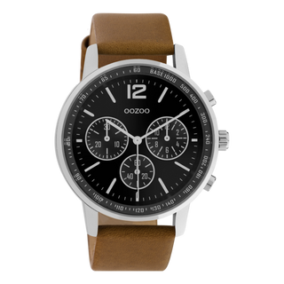 Oozoo Herrenuhr-C10812 Braun/Silber (42mm)