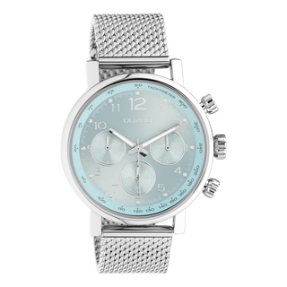 Oozoo Herrenuhr-C10902 Silber/Blau (42mm)