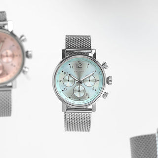 Oozoo Herrenuhr-C10902 Silber/Blau (42mm)