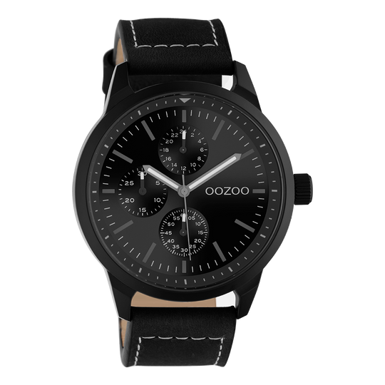 oozoo-heren-horloge-c10909-zwart-45mm Bijoutheek