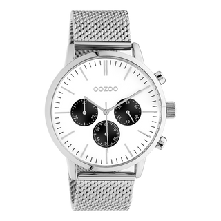 Oozoo Herrenuhr-C10910 Silber (45mm)