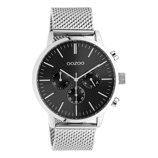 Oozoo Herrenuhr-C10913 Silber/Schwarz (45mm)