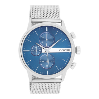 Kopen blauw Oozoo timepieces Horloge-C11100 silver (45mm)