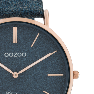 Oozoo Damenuhr-C20163 Roségold Blau (40mm)