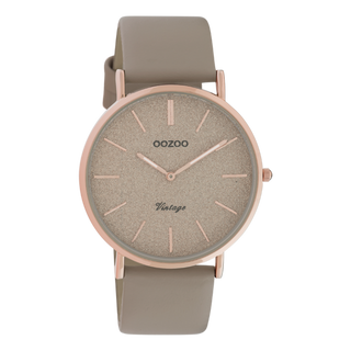 Oozoo Damenuhr-C20167 Roségold Taupe (40 mm)