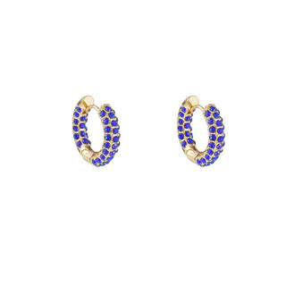 Kopen donker-blauw Go Dutch Label Oorringen Shine all around