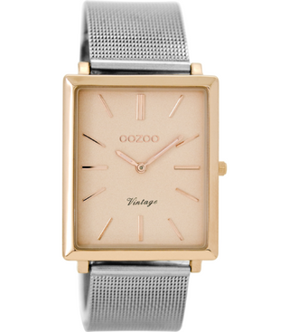Oozoo Damenuhr-C8182 Silber/Rosé (38mm)