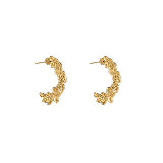 Go Dutch Label Oorknoppen Blaadjes Gold
