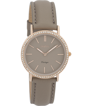 Oozoo Vintage Horloge - C9323 Taupe (32mm)