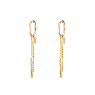 Kopen topaz Go Dutch Label Oorringen strass ketting gekleurde steen
