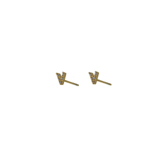 GO Dutch Label oorknop ´V´ stone