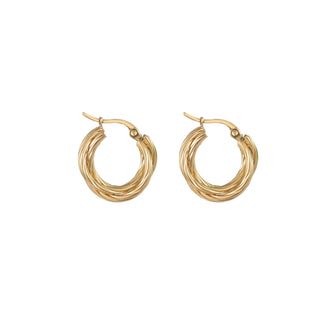 Go Dutch Label Oorring 2 hoops gedraaid