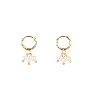 Go Dutch Label Oorhangers 3 parels klein