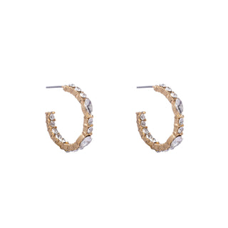 Kopen wit Go Dutch Label Oorknoppen Hoop stones