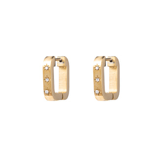 Kaufen gold Go Dutch Label Ohrringe, quadratischer Ring