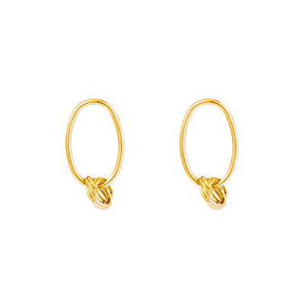 Go Dutch Label Oorhangers ovaal met hoop