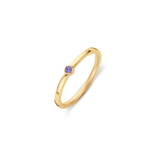 Melano Friends Ring Mini CZ Tanzanite/Chrystolite (48-64MM)