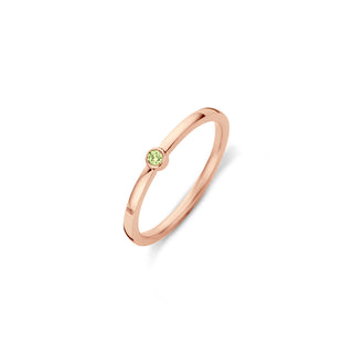 Melano Friends Ring Mini CZ Tanzanite/Chrystolite (48-64MM)