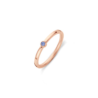 Kopen rose Melano Friends Ring Mini CZ Jeans Blauw (48-64MM)