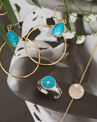 Ania Haie Turquoise Emblem Signet Ring