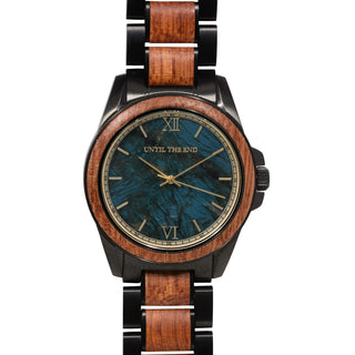 HOT&TOT | POLARIS - BIS ZUM ENDE HOLZ HERRENUHR | CHRONOGRAPH | 42MM | Palisander | GOLD | Edelstahl | SAPHIR-GLAS | LABRADORIT | SCHWEIZER UHR