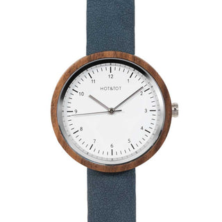 HOT&TOT | EMMA HOLZ DAMENUHR | 36MM | SILBER | WALNUSSHOLZ