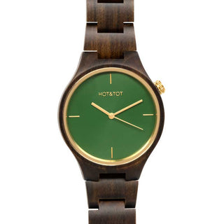 HOT&TOT | SILVA WOODEN WATCH | 40MM | GOLD | SANDALWOOD