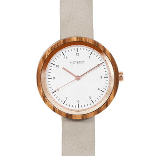 HOT&TOT | VITA HOLZ DAMENUHR | 36MM | ROSÉGOLD | ZEBRANOHOLZ