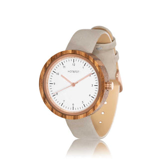 HOT&TOT | VITA HOLZ DAMENUHR | 36MM | ROSÉGOLD | ZEBRANOHOLZ