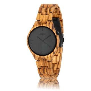 HOT&TOT | YUCA WOODEN WATCH | 40MM | ZEBRANO WOOD