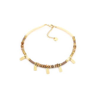 Michelle Bijoux Fußkettchen Ananas Beige Gold