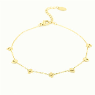 Michelle Bijoux Fußkettchen rund dreieckig gold