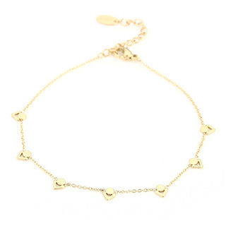 Michelle Bijoux Fußkettchen rund dreieckig gold
