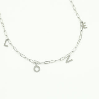 Koop silver Michelle Bijoux necklace love
