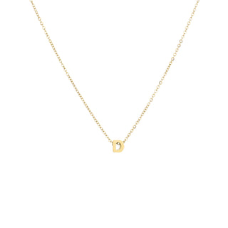 Letter necklace gold